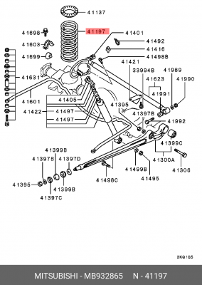 Пружина подвески MB932865 MITSUBISHI