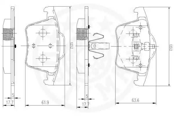 Колодки тормозные дисковые 12187 OPTIMAL