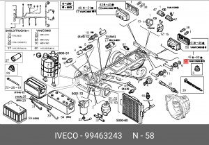 Задний фонарь 99463243 IVECO