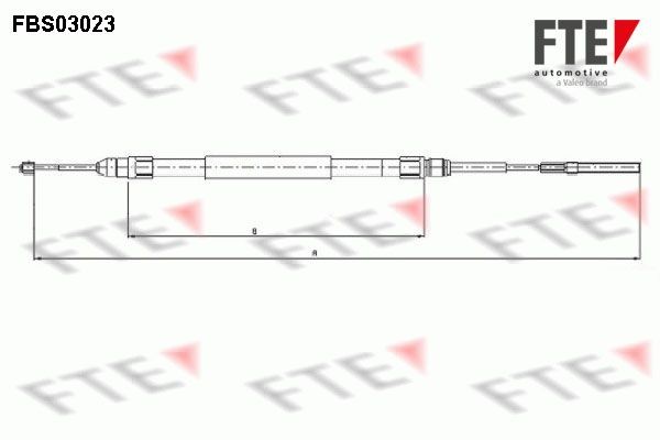 Трос, стояночная тормозная система FBS03023 FTE