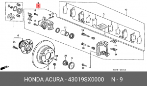 Тормозной суппорт 43019SX0000 HONDA
