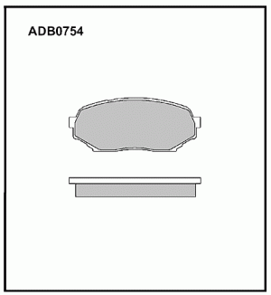 Колодки тормозные дисковые ADB0754 ALLIED NIPPON