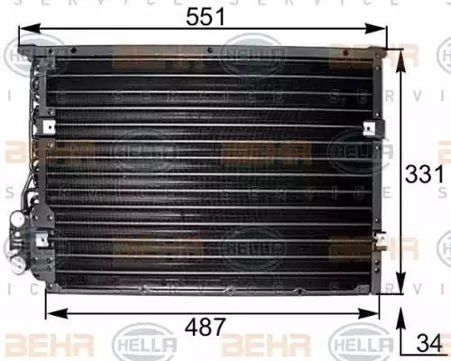 Конденсатор, кондиционер 8FC351036221 HELLA