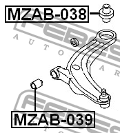 Сайлентблок рычага подвески MZAB-038 FEBEST