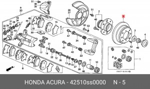 Тормозной диск 42510SS0000 HONDA