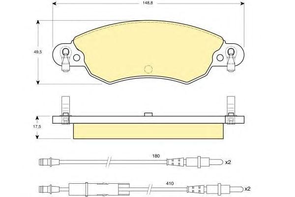 Комплект тормозных колодок, диско 6114474 GIRLING