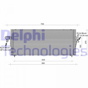 Конденсатор, кондиционер TSP0225128 DELPHI