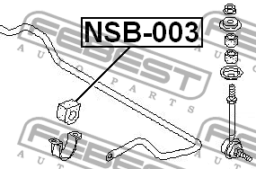 Втулка стабилизатора NSB-003 FEBEST