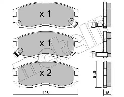 Комплект тормозных колодок, диско 22-0224-0 METELLI