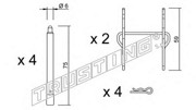 Комплектующие, колодки дискового тормоза KIT086 TRUSTING