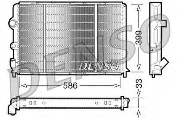 Радиатор, охлаждение двигател DRM23050 DENSO