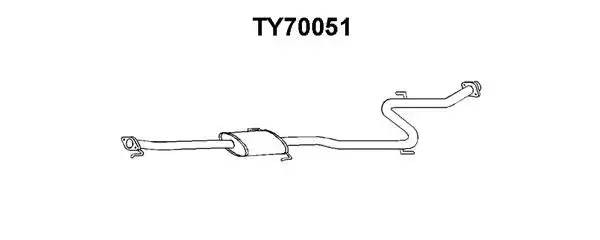 Предглушитель выхлопных газов TY70051 VENEPORTE