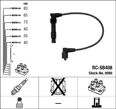 Провода высоковольтные системы зажигания (комплект) 0898 NGK NTK