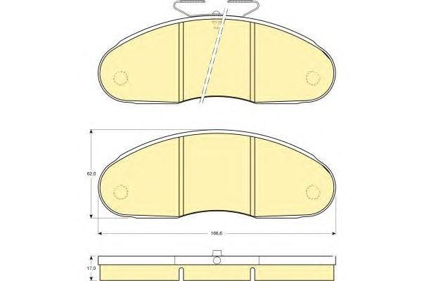 Комплект тормозных колодок, диско 6108273 GIRLING