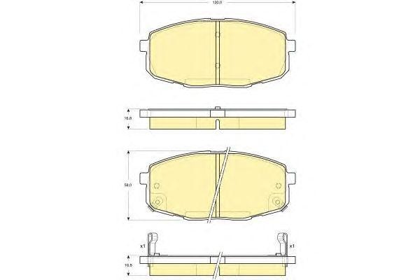 Комплект тормозных колодок, диско 6133429 GIRLING
