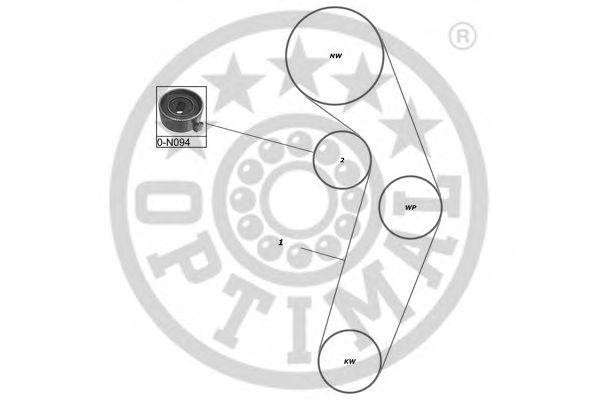 Комплект ремня ГРМ SK-1286 OPTIMAL