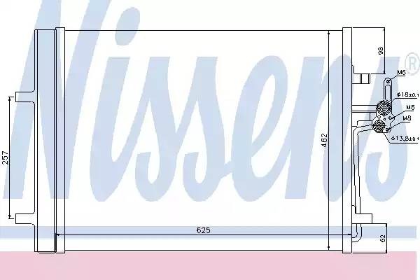Конденсатор, кондиционер 940044 NISSENS