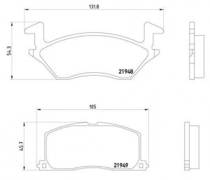 Комплект тормозных колодок, диско P 83 022 BREMBO