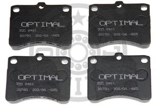 Комплект тормозных колодок, диско 9461 OPTIMAL