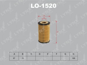 Фильтр масляный двигателя LO-1520 LYNXAUTO