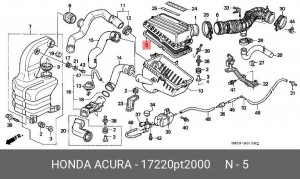 Воздушный фильтр 17220PT2000 HONDA