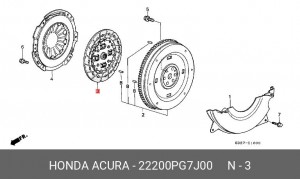 Диск сцепления 22200PG7J00 HONDA