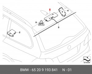Усилитель аудиосистемы 65 20 9 193 841 BMW