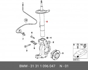 Амортизатор подвески 31 31 1 096 047 BMW