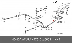 Трос, стояночная тормозная система 47510SG0003 HONDA
