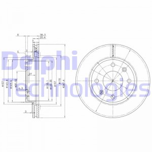 Тормозной диск BG2292 DELPHI