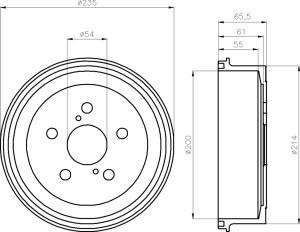 Тормозной барабан MBD126 MINTEX