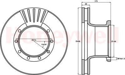 Тормозной диск 567113B BENDIX JURID
