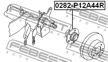Ступица колеса 0282-P12A44R FEBEST