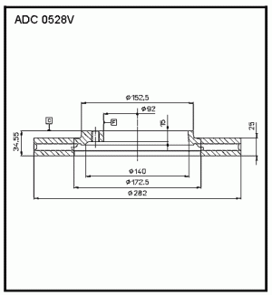 Диск тормозной ADC0528V ALLIED NIPPON