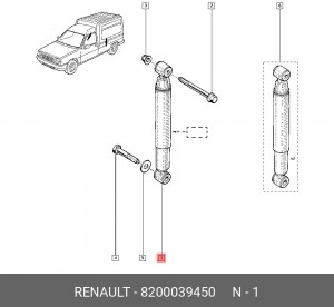 Амортизатор подвески 8200039450 RENAULT