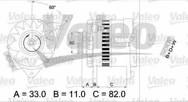 Генератор 437378 VALEO PHC
