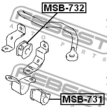 Втулка стабилизатора MSB732 FEBEST