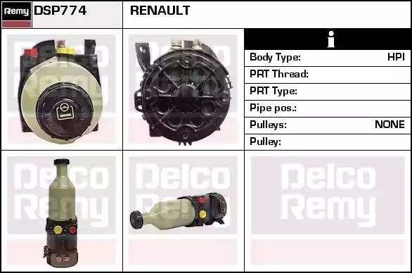 Гидравлический насос, рулевое управление DSP774 DELCO REMY