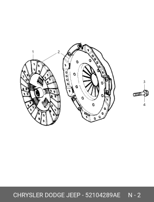 Комплект сцепления 52104 289AE CHRYSLER