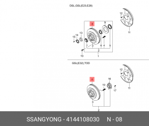 Тормозной диск 4144108030 SSANG YONG