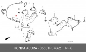 Лямбда-зонд 36531PE7662 HONDA