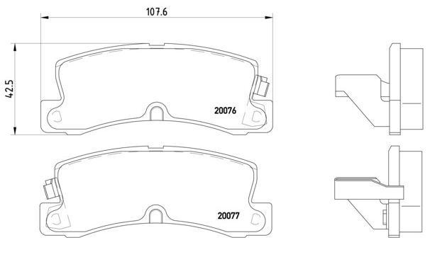 Комплект тормозных колодок, диско P 83 017 BREMBO