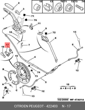 Колодки тормозные (ремкомплект) 4224.03 CITROEN PEUGEOT