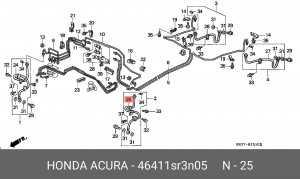 Тормозной шланг 46411SR3N05 HONDA