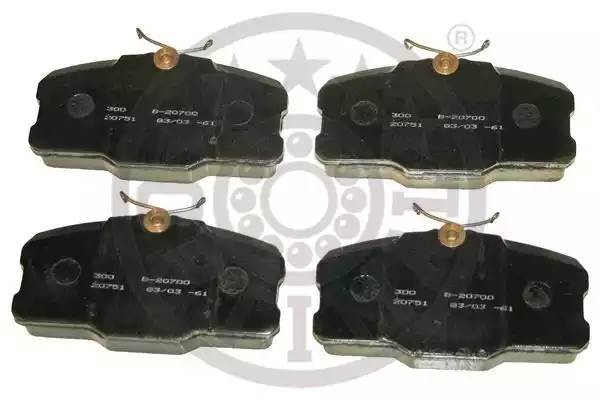 Комплект тормозных колодок, диско 9429 OPTIMAL