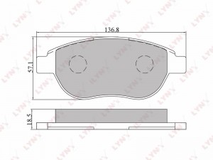 Колодки тормозные дисковые BD-2202 LYNXAUTO