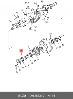 Сальник ступицы колеса 1-09625-331-0 ISUZU