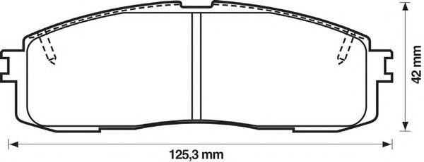 Комплект тормозных колодок, диско 572264B BENDIX JURID
