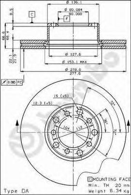 Тормозной диск 09.2465.10 BREMBO