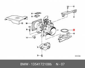 Прокладка, фланец охлаждающей жидкости 13 54 1 721 086 BMW